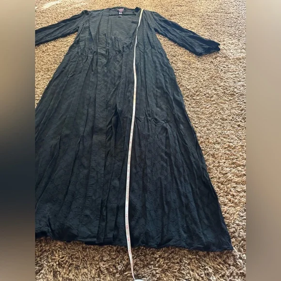 SavagexFenty Woven Voile Monogram Sleep Long Robe - Picture 6 of 11